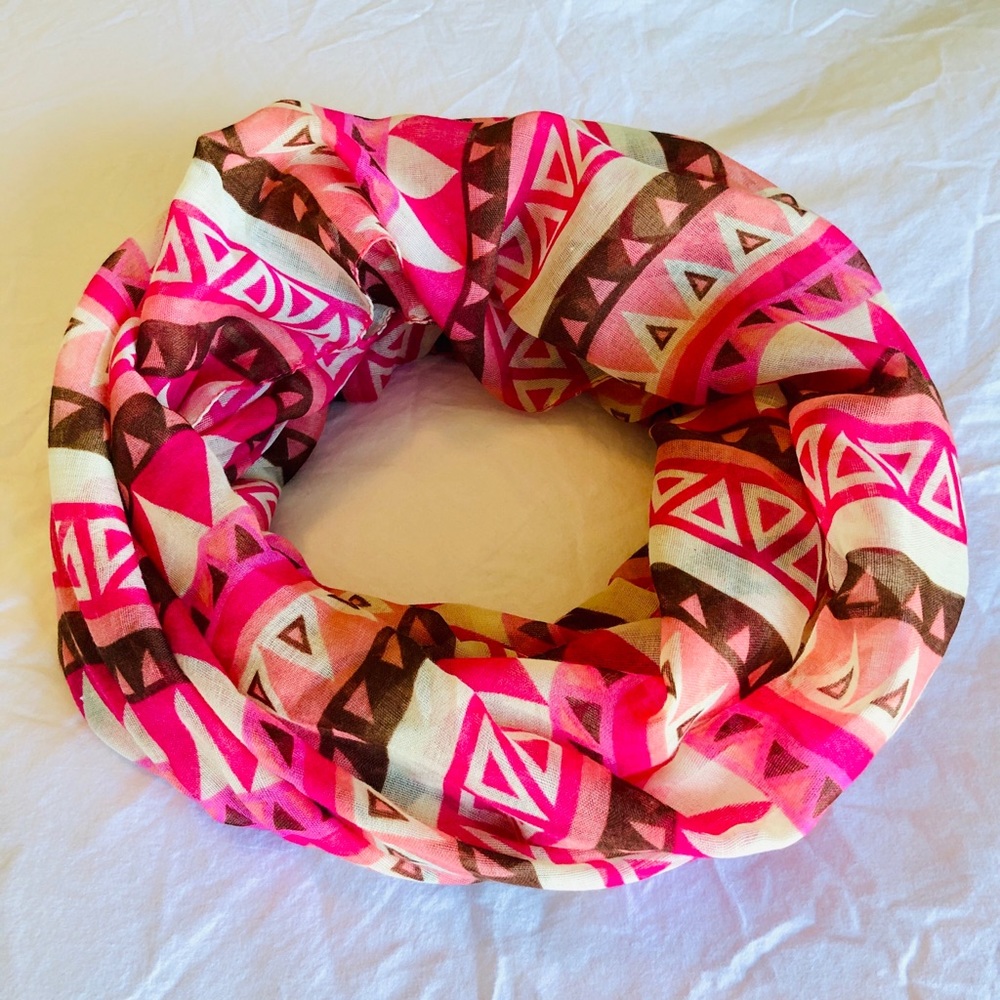 Unbranded Boutique Pink Tribal Print Infin…